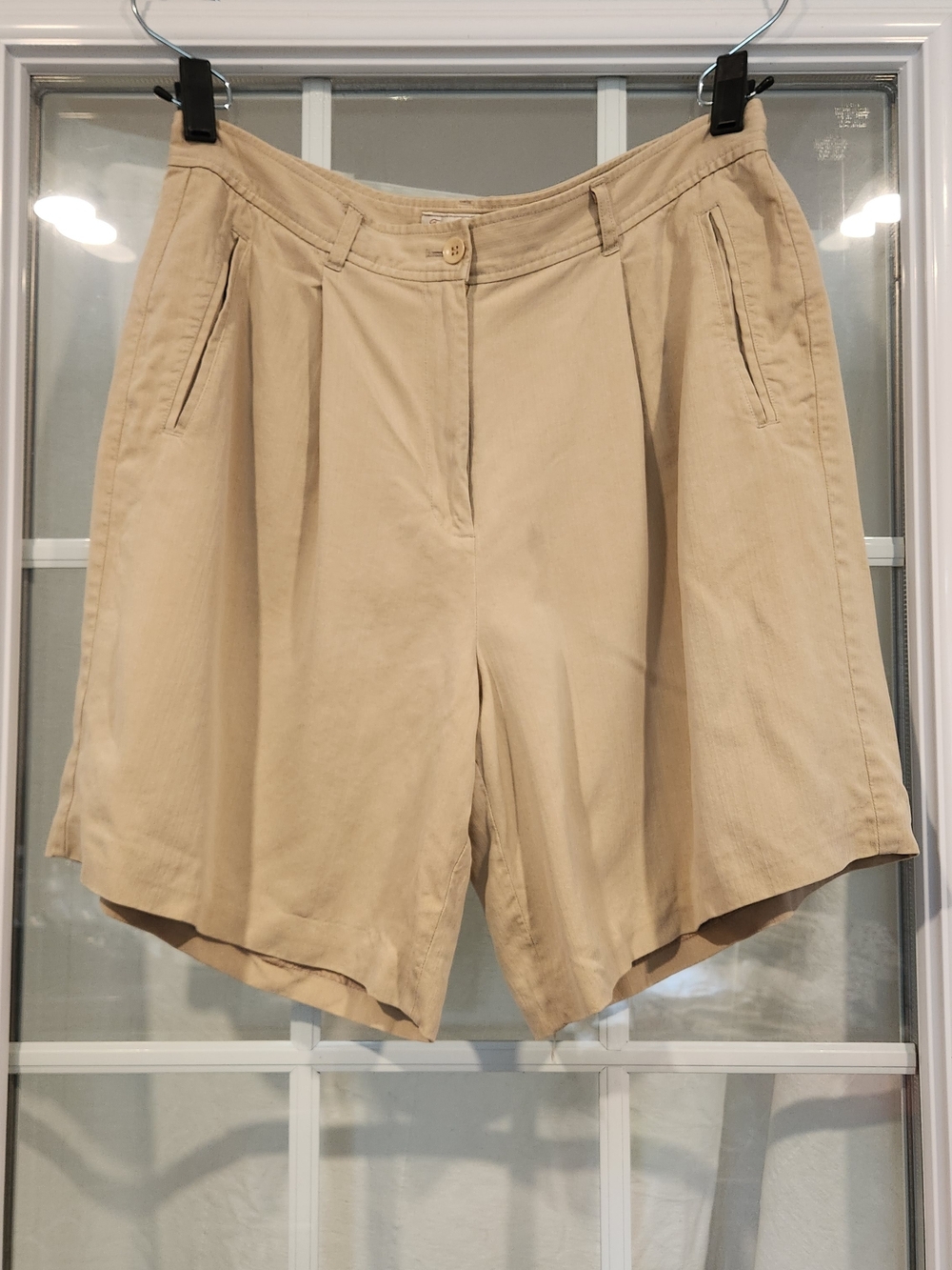 Tommy Bahama Beige Silk Bermuda Shorts